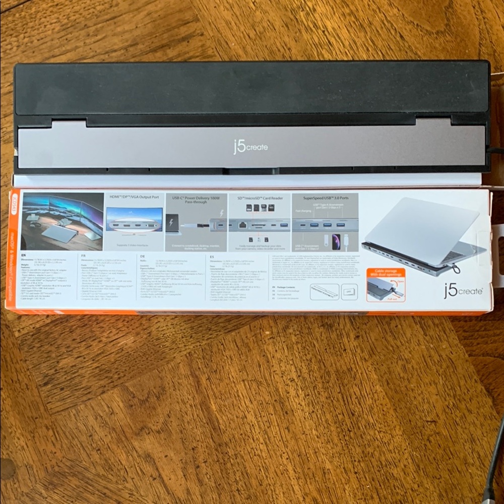 Laptop Docking Station-silver and black